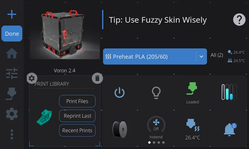 Edit Mode — widget selected with gear and trash icons, toolbar at top