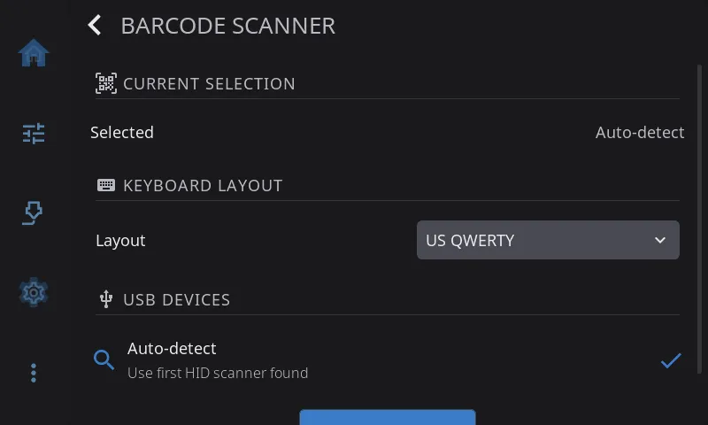 Barcode Scanner Settings