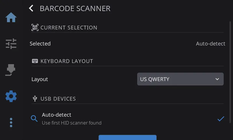 Barcode Scanner Settings