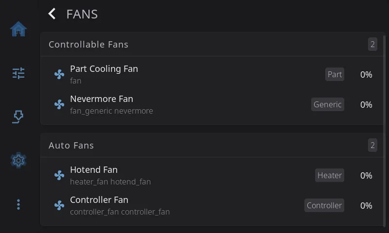 Fan Settings