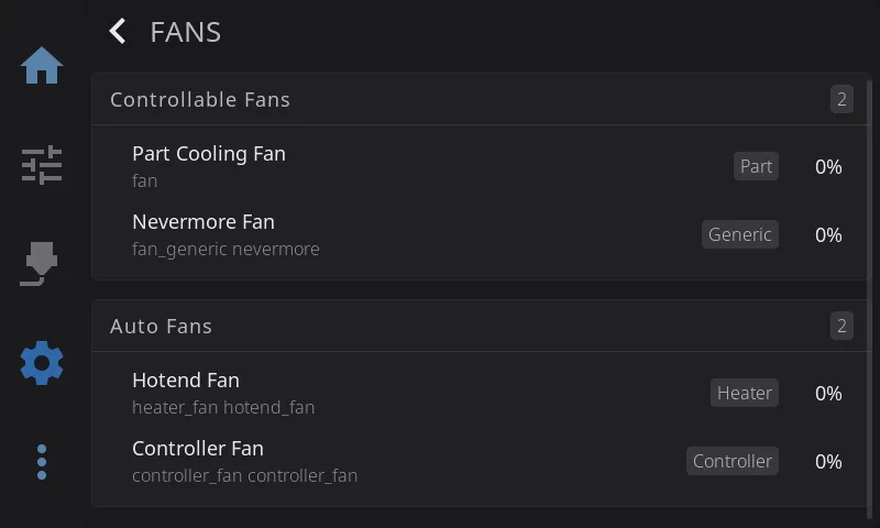 Fan Settings