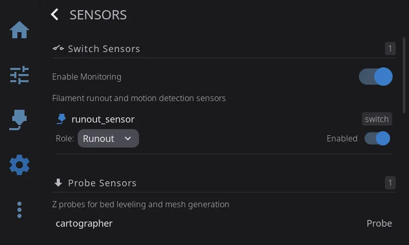Sensor Settings