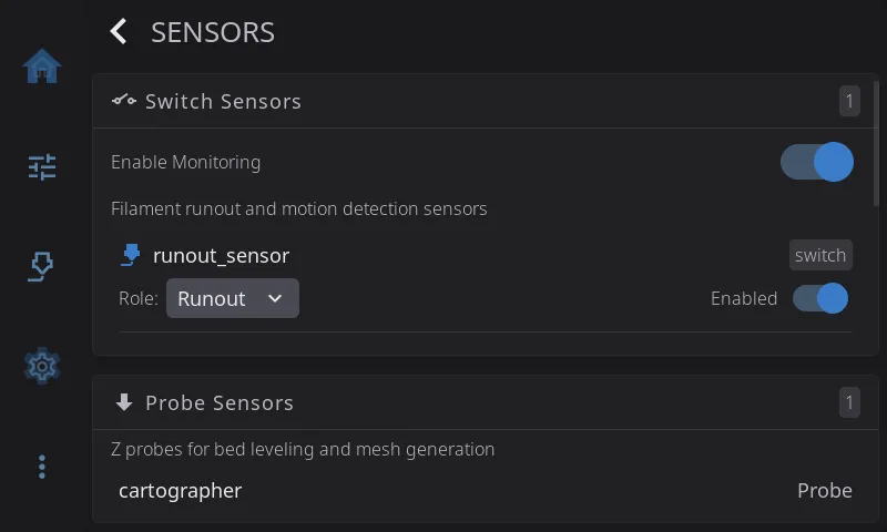Sensor Settings